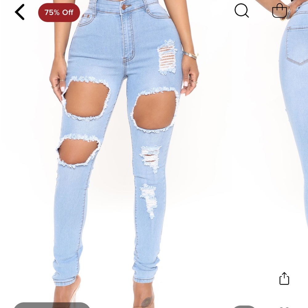 Distressed jeans~ Blue